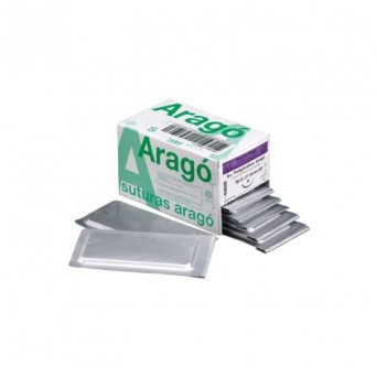 SUTURA ARAGO C12 3/0 seda cilindrica 12 ud