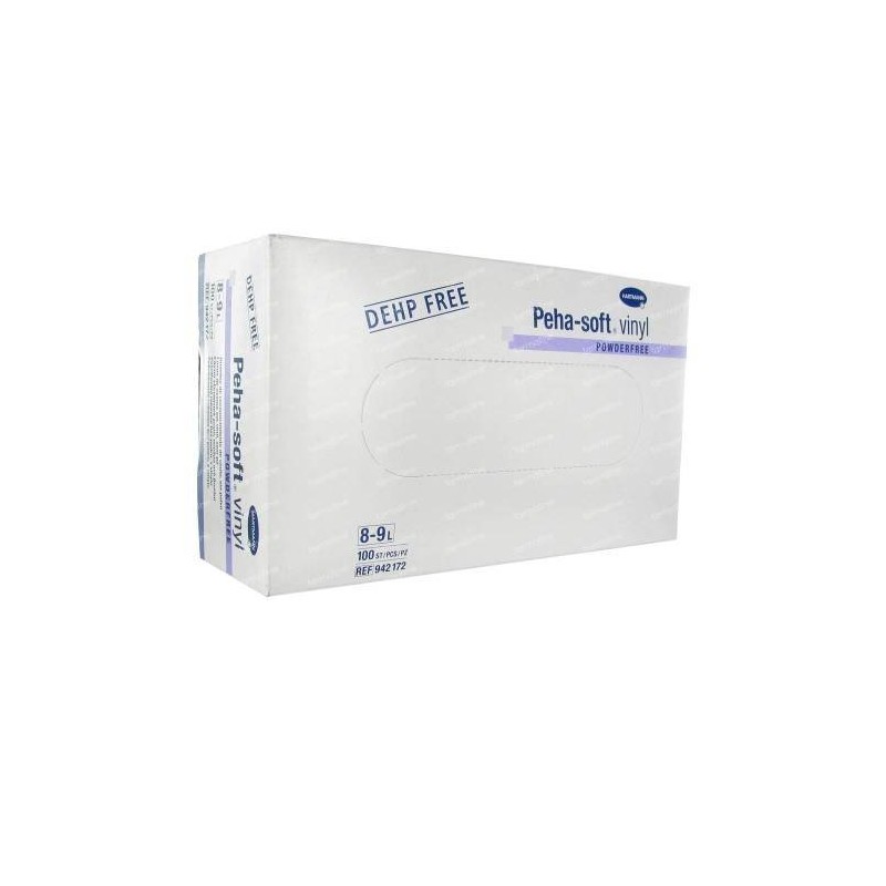GUANTES VINILO PEHA-SOFT GRANDES S/P 100u.
