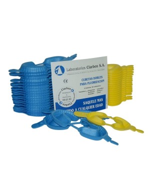 CUBETAS FLUOR CLARBEN dobles grand azules 50 ud