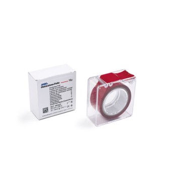 HOJA PLASTICA HANEL 12 µ 22 mm rojo 1 lado 25 mt