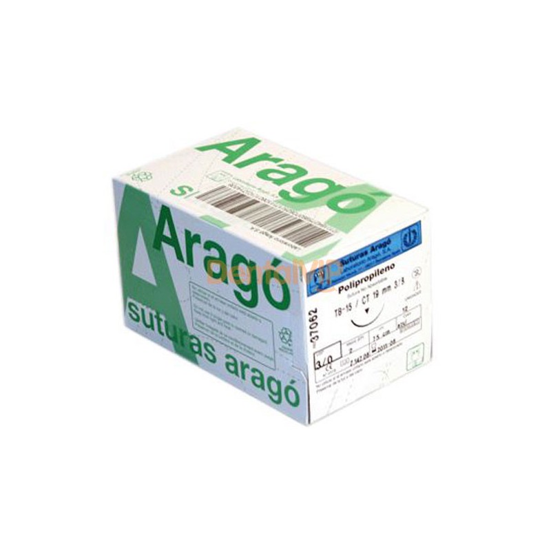 SUTURA ARAGO TB12 5/0 polipropileno 12 ud