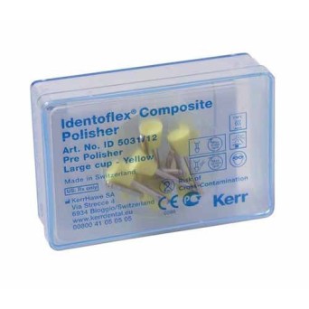 IDENTOFLEX pre-pulido composite amarillo copa grande 12 ud