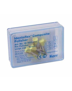 IDENTOFLEX pre-pulido composite amarillo copa grande 12 ud