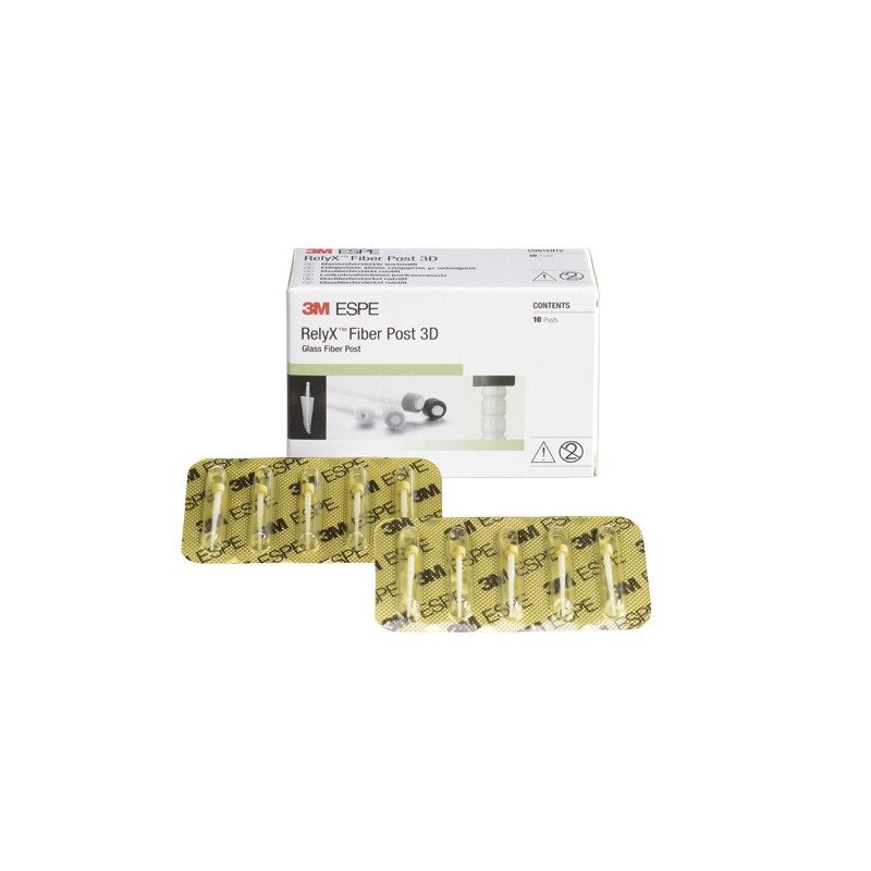 RELYX FIBER POST 3D poste de fibra 3D nº 1 amarillo 10 ud