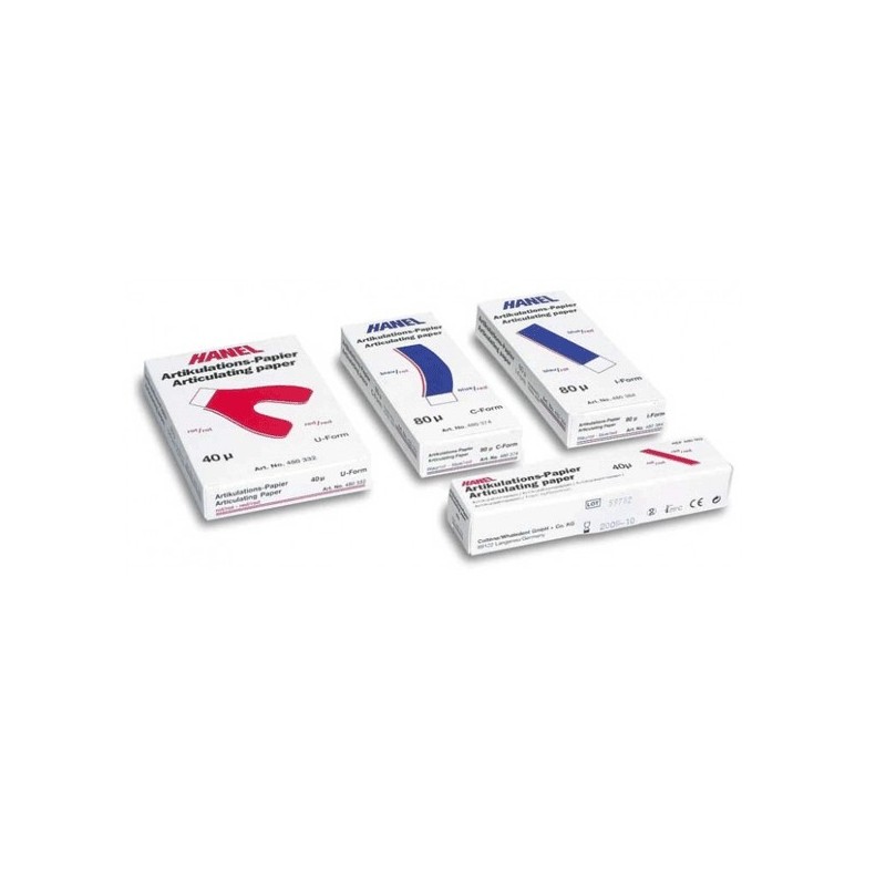 PAPEL ARTICULAR HANEL en I 80 µ azul/rojo 144 ud