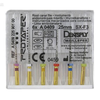 LIMAS PROTAPER GOLD 25mm. SDO. 6u. (A0409)