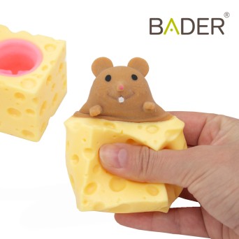 Antiestrés ratón con queso Bader