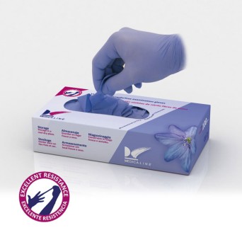 GUANTES NITRILO S/P VIOLETA MED. 100u