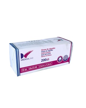 GASAS 7,5x7,5cm. NO ESTERIL MALLA 19x15 8-PLY 200u