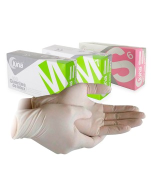 GUANTES LATEX PEQUEÑOS LUNA 100u.