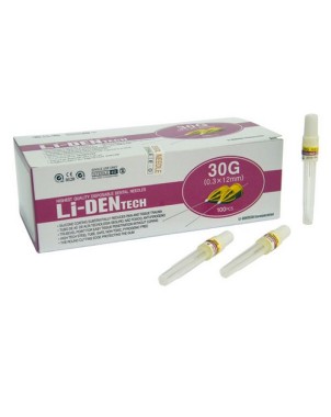 AGUJAS LI-DEN 30G X-CORTA 0,3x12mm 100uds.