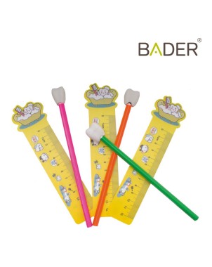 Set lápiz con goma molar y regla BADER