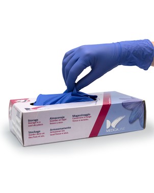 GUANTES NITRILO S/P VIOLETA X-PEQ. 100u