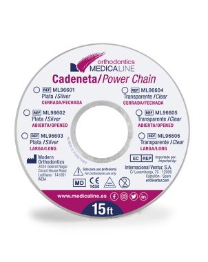 Cadeneta ML elástica Silver larga 4,0 mm