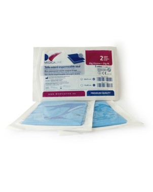 TALLAS ESTERIL AZUL M 50x75cm 25+25g. VISC.PE 100u