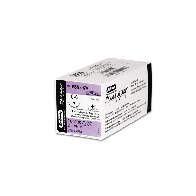 SUTURA HU-FRIEDY PGA 70cm 4-0 6 inverso 3/8