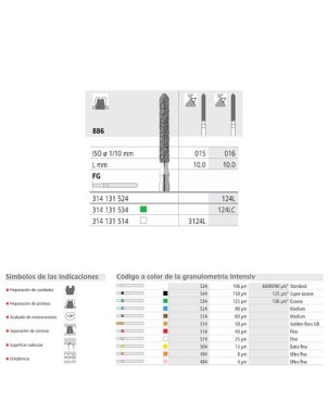 FG 124L/6  886-016 FG DIAM. MEDIO 6U.