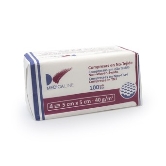 GASAS 5x5cm. NO ESTERIL 40g/m2 100u.