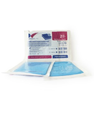 TALLAS ESTERIL AZUL L 75x90cm 25+25g. VISC.PE 50u