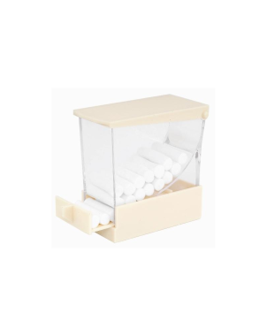 DISPENSADOR ROLLOS ALGODON BLANCO