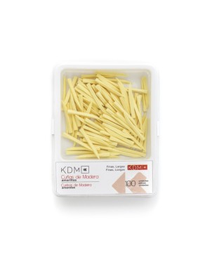 CUÑAS KDM madera finas y largas amarillas 100ud