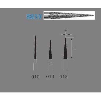 8859.314.014  KOMET FRESA DIAMANTE LANZA TURBINA ø 014 GRANO FINO 5 ud.