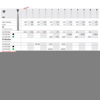 FG 216A/6  805-007 FG DIAM. MEDIO 6U.