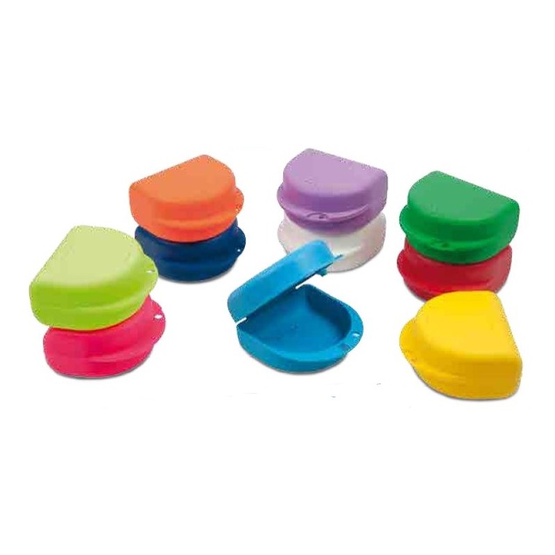 CAJA LARIDENT p/ortodoncia pequeña naranja 25 ud