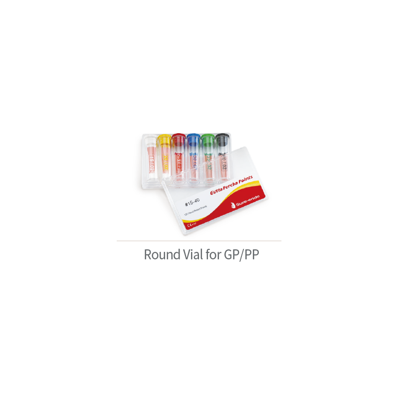 PUNTAS GUTTAPERCHA SURE DENT nº20 vial redondo 120 ud