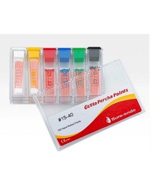 PUNTAS GUTTAPERCHA SURE DENT nº25 vial redondo 120 ud