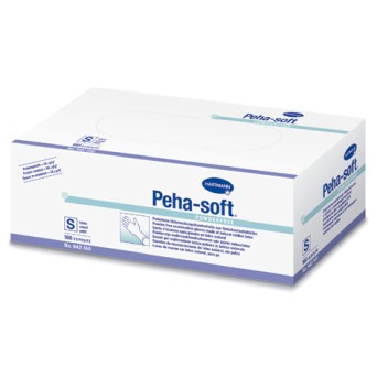 GUANTES PEHA SOFT HARTMANN nitrilo blancos esteril L 50 ud
