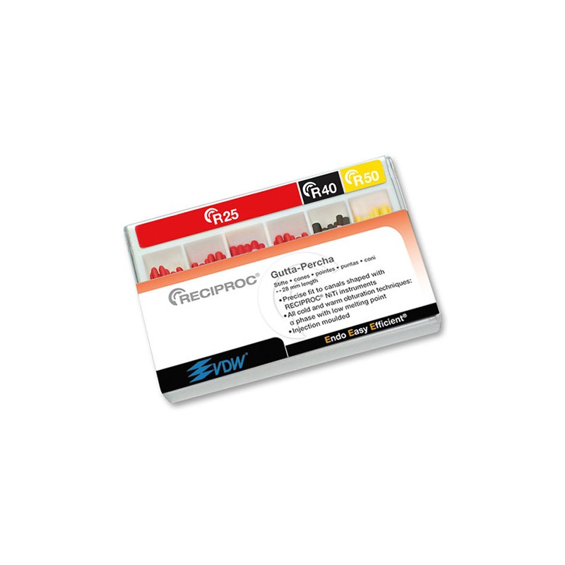 PUNTA GUTAPERCHA RECIPROC VDW R40 28 mm 60 ud
