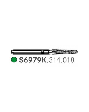 S6979K.314.018  KOMET FRESA DIAMANTE TORPEDO CONICO TURBINA ø 018 GRANO GRUESO S 5 ud.