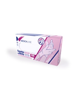 GUANTES NITRILO S/P ROSA MED. 100u