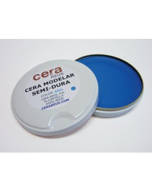 CERA MODELAR SEMI-DURA AZUL CLARO EN TARRINA 50gr.