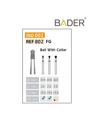 Fresas Diamante FG ISO 802-314-534-014 Verde BADER