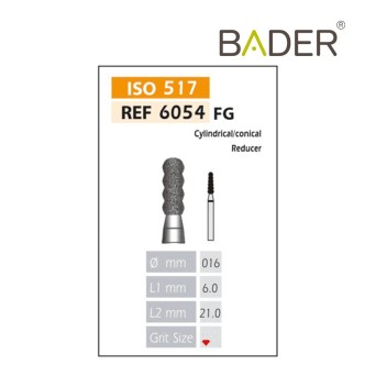 Fresas Diamante FG ISO 654-314-514-016 Rojo BADER