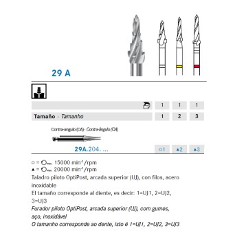 OPTIPOST KOMET fresa piloto 29A.204.2 esteril