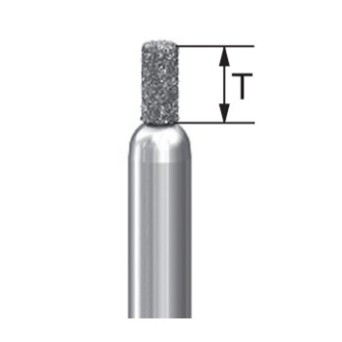 DM15.314.009  KOMET FRESA DIAMANTE CILINDRICA TURBINA ø 009 GRANO ESTANDAR 5 ud.