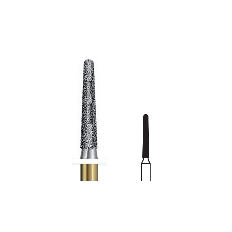 S6856.314.012  KOMET FRESA DIAMANTE CONICA REDONDEADA TURBINA ø 012 GRANO GRUESO S 5 ud.