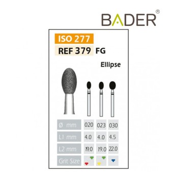 Fresas Diamante FG ISO 379-314-534-030 Verde BADER