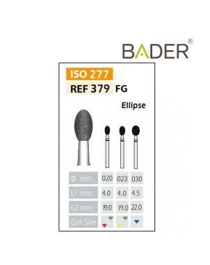 Fresas Diamante FG ISO 379-314-534-030 Verde BADER