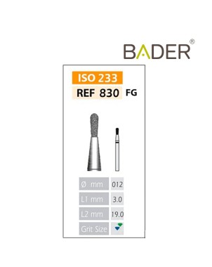 Fresas Diamante FG ISO 830L-314-534-018 Verde BADER