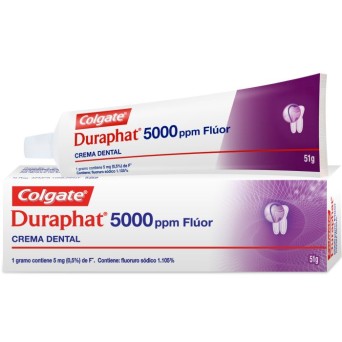 DURAPHAT 5000 ppm crema dental fluor 51 g