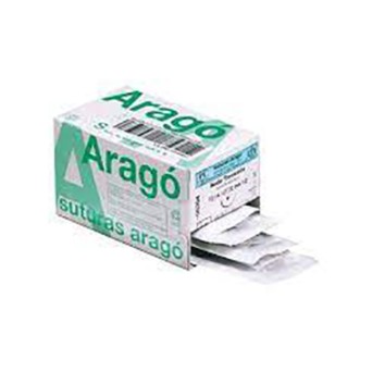 SUTURA ARAGO TB12 5/0 PGA90 3/8 (16mm) 12 ud
