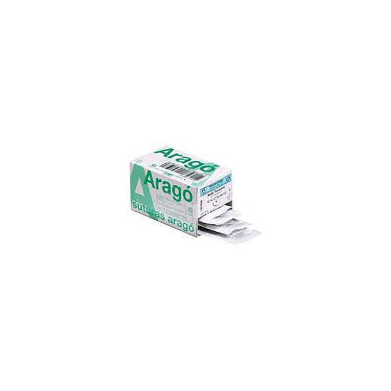 SUTURA ARAGO TB12 5/0 PGA90 3/8 (16mm) 12 ud