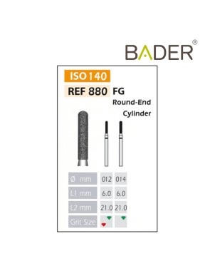 Fresas Diamante FG ISO 880-314-514-012 Rojo BADER