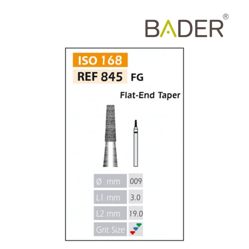 Fresas Diamante FG ISO 845-314-514-009 Rojo BADER