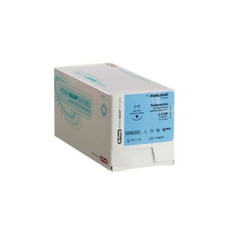 SUTURA HU-FRIEDY polipropileno 6-0 17 inverso 3/8