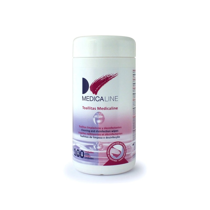 TOALLITAS DESINFECTANTES MEDICALINE BOTE 100uds.